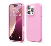 elago Coque Silicone Liquide Premium Compatible avec iPhone 16 Pro Étui, Housse de Protection Intégrale, Antichoc, Étui Mince, Doublure en Microfibre Antirayures (Rose Vif)