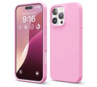 elago Coque Silicone Liquide Premium Compatible avec iPhone 16 Pro Max Étui, Housse de Protection Intégrale, Antichoc, Étui Mince, Doublure en Microfibre Antirayures (Rose Vif)
