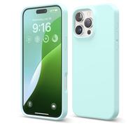 elago Coque Silicone Liquide Premium Compatible avec iPhone 16 Pro Max Étui, Housse de Protection Intégrale, Antichoc, Étui Mince, Doublure en Microfibre Antirayures (Ciel Aquatique)