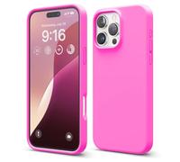 elago Coque Silicone Liquide Premium Compatible avec iPhone 16 Pro Max Étui, Housse de Protection Intégrale, Antichoc, Étui Mince, Doublure en Microfibre Antirayures (Rose Vivant)