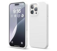 elago Coque Silicone Liquide Premium Compatible avec iPhone 16 Pro Max Étui, Housse de Protection Intégrale, Antichoc, Étui Mince, Doublure en Microfibre Antirayures (Blanc)