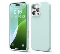 elago Coque Silicone Liquide Premium Compatible avec iPhone 16 Pro Max Étui, Housse de Protection Intégrale, Antichoc, Étui Mince, Doublure en Microfibre Antirayures (Vert Menthe)