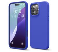 elago Coque Silicone Liquide Premium Compatible avec iPhone 16 Pro Max Étui, Housse de Protection Intégrale, Antichoc, Étui Mince, Doublure en Microfibre Antirayures (Bleu Cobalt)
