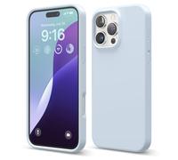 elago Coque Silicone Liquide Premium Compatible avec iPhone 16 Pro Max Étui, Housse de Protection Intégrale, Antichoc, Étui Mince, Doublure en Microfibre Antirayures (Bleu Clair)