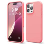 elago Coque Silicone Liquide Premium Compatible avec iPhone 16 Pro Max Étui, Housse de Protection Intégrale, Antichoc, Étui Mince, Doublure en Microfibre Antirayures (Rosa)