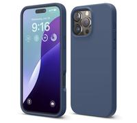 elago Coque Silicone Liquide Premium Compatible avec iPhone 16 Pro Max Étui, Housse de Protection Intégrale, Antichoc, Étui Mince, Doublure en Microfibre Antirayures (Bleu)