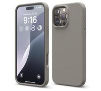 elago Coque Silicone Liquide Premium Compatible avec iPhone 16 Pro Max Étui, Housse de Protection Intégrale, Antichoc, Étui Mince, Doublure en Microfibre Antirayures (Gris Moyen)