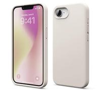 elago Coque Silicone Liquide Premium Compatible avec iPhone 16e Étui, Housse de Protection Intégrale, Antichoc, Doublure en Microfibre Antirayures (Stone)