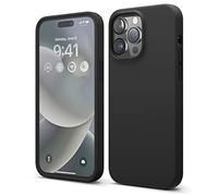 elago Coque Silicone Liquide Premium pour iPhone 14 Pro Max Étui 6,7" | Housse Protection Complète - Case Antichoc à 4 Structure, Microfibre Douce Empêche Rayures (Noir)