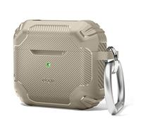 elago Coque Solid Armor Compatible avec AirPods 3 Étui, Conception Antichoc, Matériau TPU Durable, Prend en Charge Le Chargement sans Fil, Protection Complète du Téléphone (Sand)