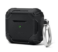 elago Coque Solid Armor Compatible avec Les AirPods 3, Design Absorbant Les Chocs, matériau TPU Durable, Prend en Charge Le Chargement sans Fil, Protection complète du Corps (Noir)