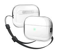 elago Coque Transparente Compatible avec Apple AirPods Pro 2ème Génération Étui avec Dragonne - Housse de Protection, Ruban Gel Inclus, Recharge sans Fil, Réduit Le Jaunissement (Transparente)