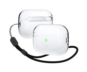 elago Coque Transparente Compatible avec Apple AirPods Pro 2ème Génération Étui avec Ronde Dragonne-Étui Housse de Protection, Transparent Antichoc, Supporte Recharge sans Fil (Transparente)
