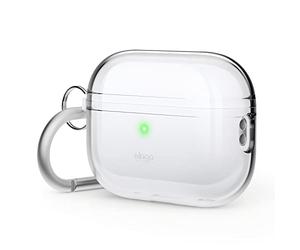 elago Coque Transparente Compatible avec Apple AirPods Pro 2ème Génération Étui - Housse de Protection avec Porte-Clés, Ruban Gel Inclus, Recharge sans Fil, Réduit Le Jaunissement (Transparente)
