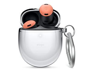 elago Coque Transparente Compatible avec Google Pixel Buds Pro Étui - TPU Antichoc, Housse Étui de Protection avec Porte hargement sans Fil, Jaunissement Réduit (Transparente)