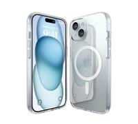 elago Coque Transparente Hybride Magnétique Compatible avec iPhone 15 Étui, Compatible avec Chargeur MagSafe, Technologie PC+TPU, Protection Contre Chutes de Grade Militaire Américain (Blanc)