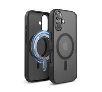 elago Coque Transparente Hybride Magnétique Compatible avec iPhone 16 Étui 6,1" - Compatible avec MagSafe, Technologie Hybride PC + TPU, Pare-Chocs Antichoc, Protection de Caméra Élevée (Noir Mat)