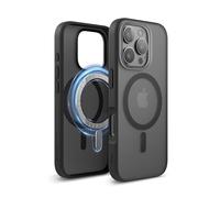 elago Coque Transparente Hybride Magnétique Compatible avec iPhone 16 Pro Étui 6,3" - Compatible avec MagSafe, Technologie Hybride PC + TPU, Pare-chocs Antichoc, Protection de Caméra Élevée (Noir Mat)
