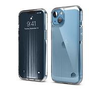 elago Coque Urban Clear Compatible avec iPhone 13 (6.1") Étui, Jaunissement Réduit, Design Esthétique Réfléchissant, Motif à Rayures, Prise en Main Ergonomique et Lisse