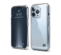 elago Coque Urban Clear Compatible avec iPhone 13 Pro (6.1") Étui, Jaunissement Réduit, Design Esthétique Réfléchissant, Motif à Rayures, Prise en Main Ergonomique et Lisse