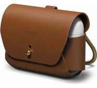elago Etui en Cuir Compatible avec Apple AirPods Pro 2, Compatible avec Apple AirPods Pro 2- Étui Housse en Vrai Cuir [Ajustement Testé] (Marron)