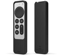 elago Étui R2 Compatible avec Apple TV 4K Siri Remote 3e Génération (2022) et 2e Génération (2021) - Mince, Léger, Silicone sans Rayures, Absorption Chocs, Accès Complet À Toutes Fonctions (Noir)