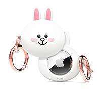 elago l Line Friends Coque Silicone pour AirTag 2e Gén (2026) & 1re Gén | Protection Complète, Résistant aux Rayures [Marchandise Officielle] (CONY)