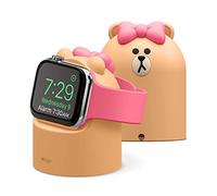 elago | Line Friends Support Chargeur W2 Compatible avec Apple Watch Ultra3, 2, 1 Séries 11/10/9/8/7/6/5/4/3/2/1/SE3, 2, 1 [49/46/45/44/42/41/40/38mm], Station de Chargement (Choco)