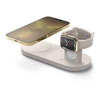 elago MS Charging Hub Duo Watch Compatible avec Chargeur MagSafe, Apple Watch, Station Charge sans Fil Compatible avec iPhone Série 17/16/15/14/13/12, Toutes Séries AirPods (Stone)
