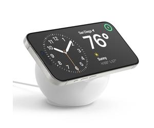 elago MS2 Station de Charge Compatible avec Le Chargeur MagSafe - Support de Téléphone en Silicone Premium Compatible avec Series de iPhone 16/15/14/13/12 [Câble Non Inclus] (Blanc)