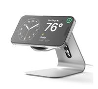 elago MS4 Station de Charge Compatible avec Le Chargeur MagSafe - Support de Téléphone en Aluminium Compatible avec Series de iPhone 16/15/14/13/12 [Câble Non Inclus] (Argent)