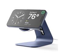 elago MS4 Station de Charge Compatible avec Le Chargeur MagSafe - Support de Téléphone en Aluminium Compatible avec Series de iPhone 16/15/14/13/12 [Câble Non Inclus] (Bleu)