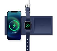 elago Plateau Charge Duo Compatible avec Chargeur MagSafe et Compatible avec Chargeur Apple Watch, Compatible avec iPhone 15, 14, 13, 12 Serie, Compatible avec Apple Watch [Magsafe Non Inclus] (Bleu)