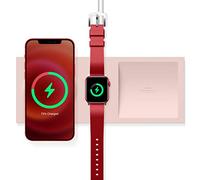 elago Plateau Charge Duo Compatible avec Chargeur MagSafe et Compatible avec Chargeur Apple Watch, iPhone 17/16/15/14/13/12 Serie, Étui sans Fil AirPods [Magsafe Non Inclus] (Rose)