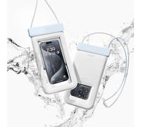 elago Pochette Étanche Smartphone [IP68 Certifié Étanche] Compatible avec iPhone, Galaxy et Tous Les Autres Smartphones, Sac Sec Tactile Subaquatique, Double Fermeture Éclair (Bleu Clair)
