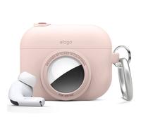 Elago Snapshot Cover Compatible avec Apple AirPods Pro Compatible avec AirTags [Rose sable] - tui de localisation au design classique et mignon