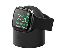 elago Support Chargeur W2 Compatible avec Apple Watch Ultra2,3/Ultra, Séries 11/10/9/8/7/6/5/4/3/2/1/SE [49/46/45/44/42/41/40/38mm], Station Chargement, Mode Table de Nuit [Câble Non Inclus] (Noir)