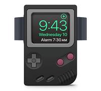 elago Support Chargeur W5 Compatible avec Apple Watch Ultra2/Ultra, Séries 10/9/8/7/6/5/4/3/2/1/SE [49/46/45/44/42/41/40/38mm]- Design Classique de Console de Jeux, Mode Table de Nuit (Noir)