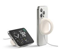 elago Support Grip Compatible avec Le Chargeur MagSafe - Support en Silicone Compatible avec iPhone Séries 16, 15, 14, 13, 12 [Câble de Chargement Non Inclus] (Stone)