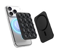 elago Support Téléphone à Ventouse Compatible avec MagSafe | Poignée Silicone Amovible pour iPhone, Selfies/Vidéos Mains Libres pour Créateurs TikTok & Instagram (Noir)