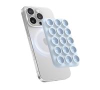 elago Support Téléphone à Ventouse Magnétique Compatible MagSafe, Poignée en Silicone Amovible pour iPhone, Selfies/Vidéos Mains Libres pour Influenceurs/Créateurs TikTok & Instagram (Bleu Clair)