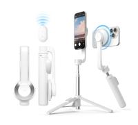 elago Trépied Perche à Selfie Compatible avec MagSafe pour iPhone/Galaxy | Forte Magnétisme, Portable, Léger, Extensible [Pochette, Télécommande Bluetooth, Autocollant de Guide Inclus]