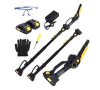 Elagueur à chaine sur perche - CREMLANK - 21V - 800W - 2 batteries 2000 mAh - perche télescopique 137 cm-218 cm