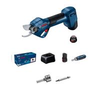 Bosch Professional 12V System sécateur GGP 12V-25 (jusqu’à 4500 coupes par charge, moteur sans charbons, coupes jusqu’à 25 mm, avec 2 batteries de 3,0 Ah)