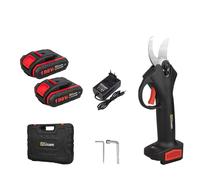 Elagueur sans fil , taille efficace , arbre fruitier bonsaï , 2 batteries Noir Plastique