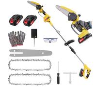 Élagueur télescopique pliable 2 en 1 avec batterie 2 x 2,0 Ah, moteur sans balais, hauteur de travail jusqu'à 1,72 m, pour branches d'arbres, coupe du bois