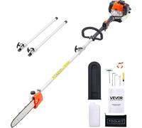 Elagueuse à essence 25ccm 2 temps VEVOR, tronçonneuse, tronçonneuse télescopique avec perche extensible de 2,12 à 3,62 m, guide de 30,5 cm, réservoir de carburant de 650 ml, pour un sciage puissant da