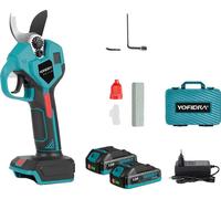 Elagueuse électrique, moteur sans balais, lames en acier fortement allié, 2 batteries fiche EU