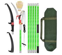 Élagueuse Manuelle, Scie À Branches Avec Manche Télescopique, Lame En Acier Tranchante Et Ciseaux, Coupe-bordures Pour Outils De Jardin, Élagueuses,hauteur Extensible Avec Couteaux Et Sac De Rangement