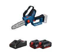 Elagueuse sans fil 20cm GKE 18V-20 + 2 batteries GBA 18V 4 Ah + Chargeur GAL 18V-40 BOSCH